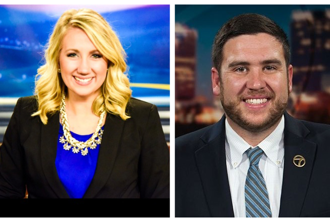 KATV-TV, Channel 7 reporters Ansley Watson and Nick Popham.