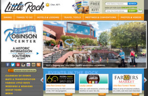 A screenshot of the current look of LittleRock.com's front page.