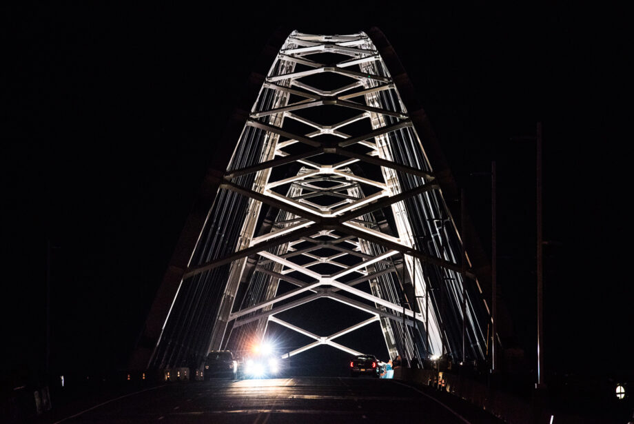 The Broadway Bridge, shown near its completion last winter.