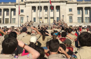 Over 700 Scouts gather each May at the State Capitol for Merit Badge University.