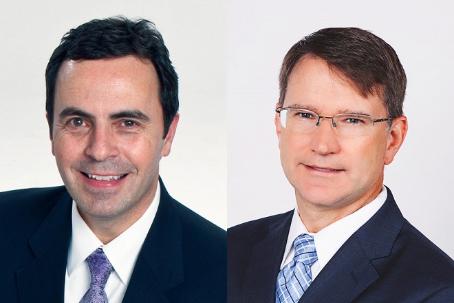 HoganTaylor CEO Randy Nail, left, and&nbsp;JPMS Cox managing partner Gary Cooper