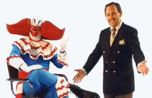 Gary Weir and his Bozo the Clown character pose in this undated publicity still.