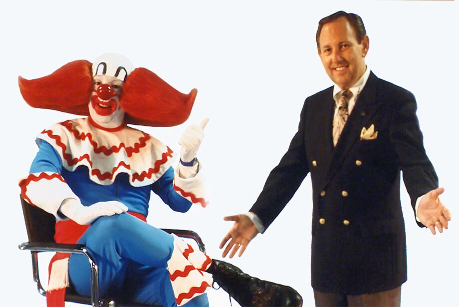 Gary Weir and his Bozo the Clown character pose in this undated publicity still.