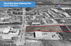 The 3.9-acre parcel purchased by TQ Real Estate LLC of Bartlett, Tennessee, is shown above, outlined in red.