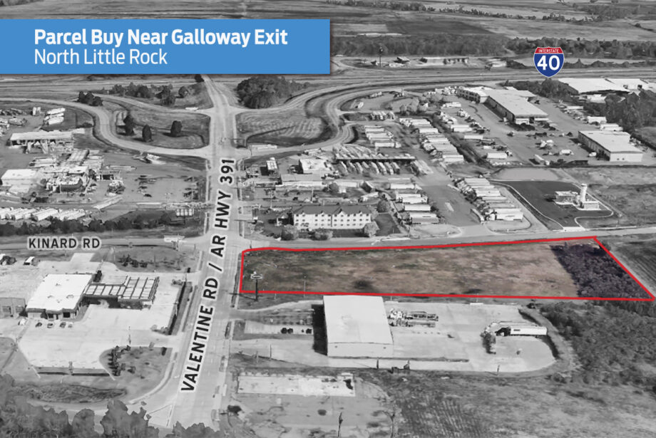 The 3.9-acre parcel purchased by TQ Real Estate LLC of Bartlett, Tennessee, is shown above, outlined in red.