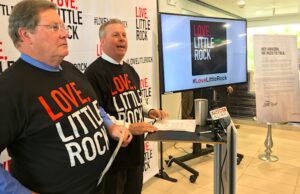 Little Rock Mayor Mark Stodola (left) and Little Rock Regional Chamber CEO Jay Chesshir.