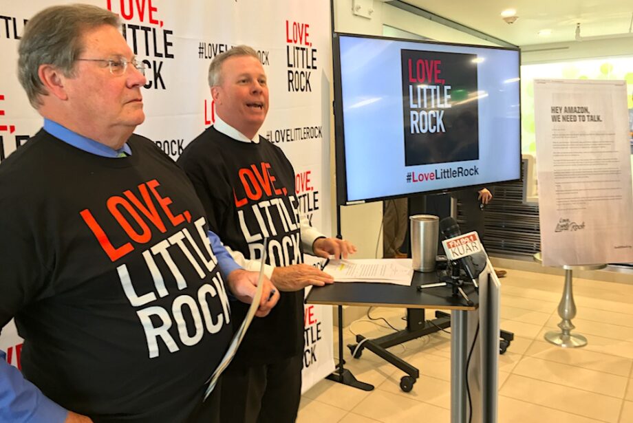 Little Rock Mayor Mark Stodola (left) and Little Rock Regional Chamber CEO Jay Chesshir.