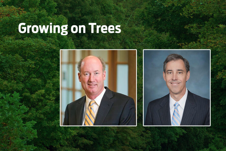 With the combination of Potlatch and Deltic Timber into PotlatchDeltic Corp., Potlatch CEO Mike Covey (left) will continue to serve as Chairman and chief executive while Deltic CEO John Enlow will become the company's vice chairman and lead the integration of the two businesses.