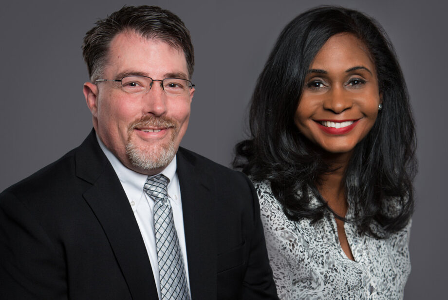 Greg Rotter and Beverly Elam of Chambers Bank