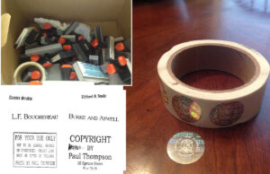 Stamps and seals were among the items seized by federal agents during a 2014 raid on the North LIttle Rock business and mansion of John Rogers. The stamps and seals, gathered as evidence, were used by Rogers to add fake authenticity to bogus collectibles. The FBI believes Rogers returned to his old tricks to produce and sell counterfeit sports memorabilia and other collectibles before and after entering a plea agreement to wire fraud on March 7, 2017.