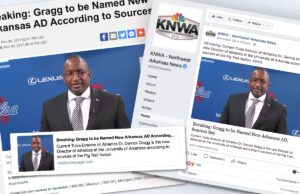 News traveled fast of Derrick Gragg's hiring as University of Arkansas athletic director &ndash; even though that news turned out to be completely wrong.