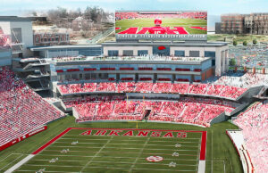 Highlights from this year’s largest commercial projects list include the $132.5 million contract to upgrade Donald W. Reynolds Razorback Stadium on the campus of the University of Arkansas.