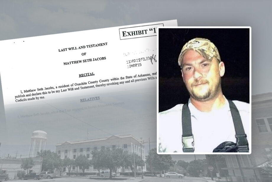 Donna Herring is accused of creating a fake will for Matthew Jacobs, a survivor of the Deepwater Horizon explosion, days after he died in an automobile crash in January 2015. The trial is scheduled to begin Feb. 5 in El Dorado.