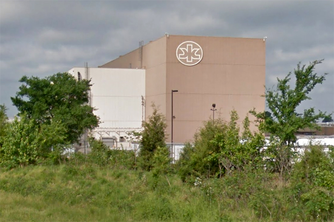 The Kimberly-Clark manufacturing plant in Conway, as seen from Interstate 40.