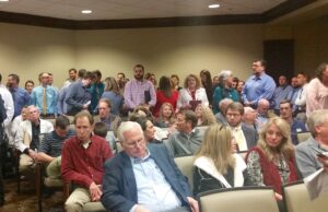 A packed room at the&nbsp;Healthcare Marketplace Committee Meeting on Wednesday at the state Capitol in Little Rock.