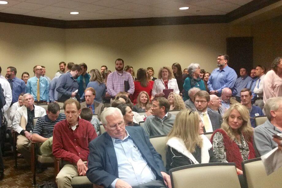 A packed room at the&nbsp;Healthcare Marketplace Committee Meeting on Wednesday at the state Capitol in Little Rock.