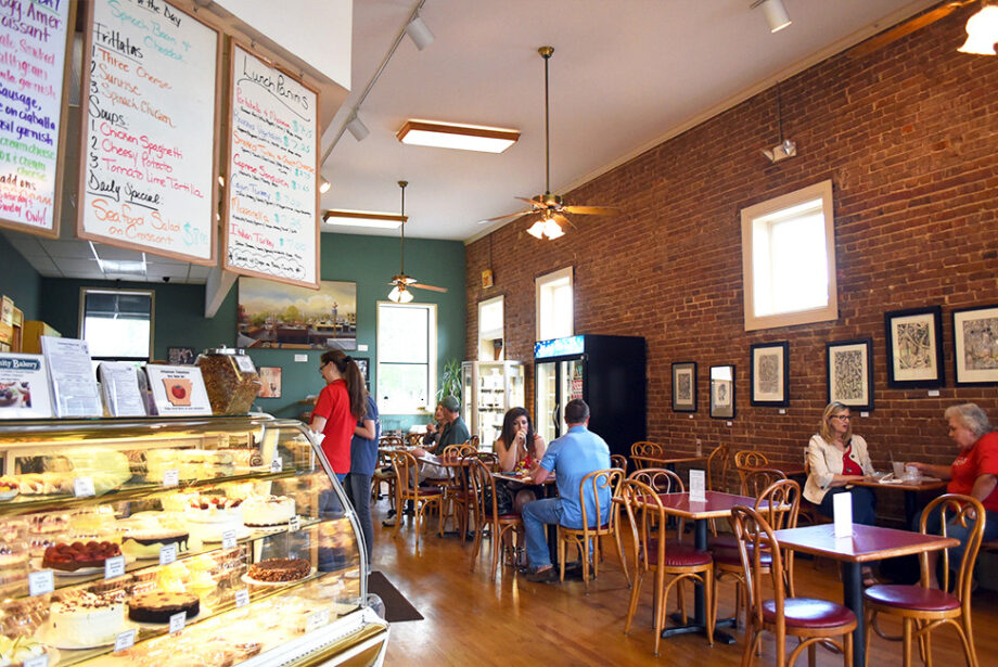 Community Bakery offers countless treats to accompany your coffee.