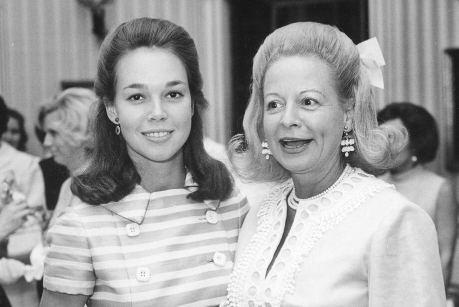 Julie Nixon Eisenhower with Martha Mitchell at a 1969 White House event.