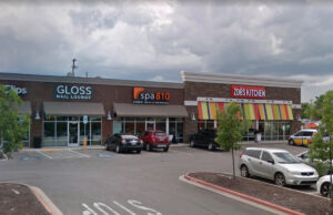 Spa810's location within the College Marketplace Shopping Center at 3379 N. College Ave. in Fayetteville, seen here in this image taken in June 2017.