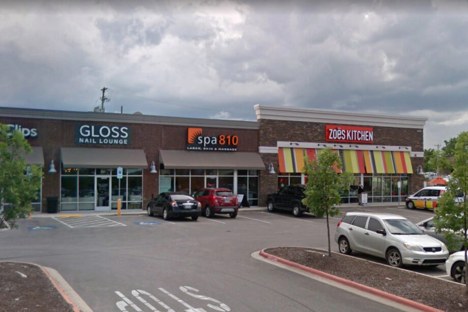Spa810's location within the College Marketplace Shopping Center at 3379 N. College Ave. in Fayetteville, seen here in this image taken in June 2017.