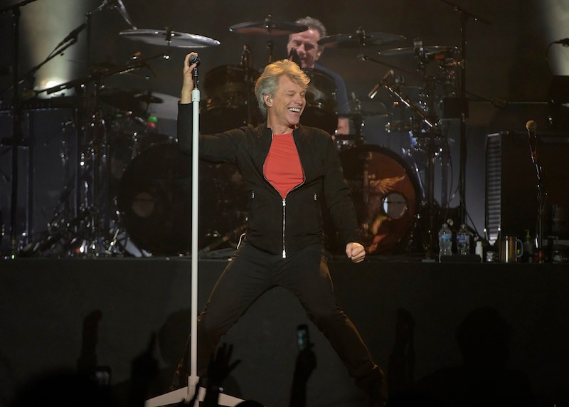 Jon Bon Jovi, standing onstage, during Bon Jovi's recent show at Verizon Arena.