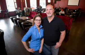 A sampling of Cherry Street denizens: Amber and Joel Tipton, owners of Southbound Tavern