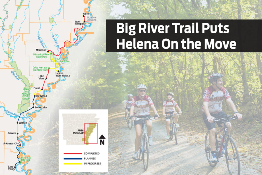 The cycling trails at Delta Heritage Trail State Park near Helena-West Helena will soon be a part of something bigger.