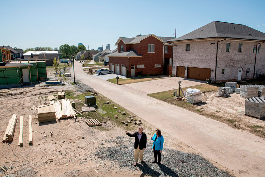 Five lots remain unsold out of the original 33 in North Little Rock’s The Residences at Rockwater. Lisa Ferrell and her husband Jim Jackson, Rockwater developers, are staying busy with several new projects.