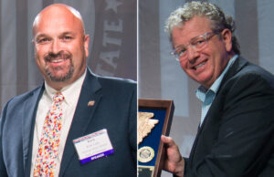 Kirk Lane and Scott Ellington at last month's Arkansas Municipal League convention in Little Rock