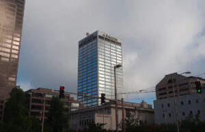 The Regions Center in downtown Little Rock, subject of a lawsuit over a default on a $32 million loan.