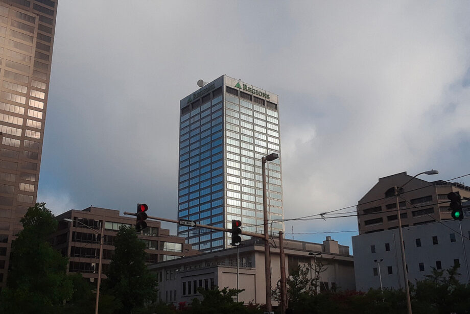 The Regions Center in downtown Little Rock, subject of a lawsuit over a default on a $32 million loan.