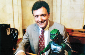 His political persona earned Bill Gwatney, shown here in 1995, the nickname “Gwatzilla,” a moniker borrowed from his car dealerships’ advertising.