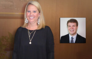 Dawn Ellis, senior vice president of Helena National Bank, and credit analyst Alex Nichols (inset.)
