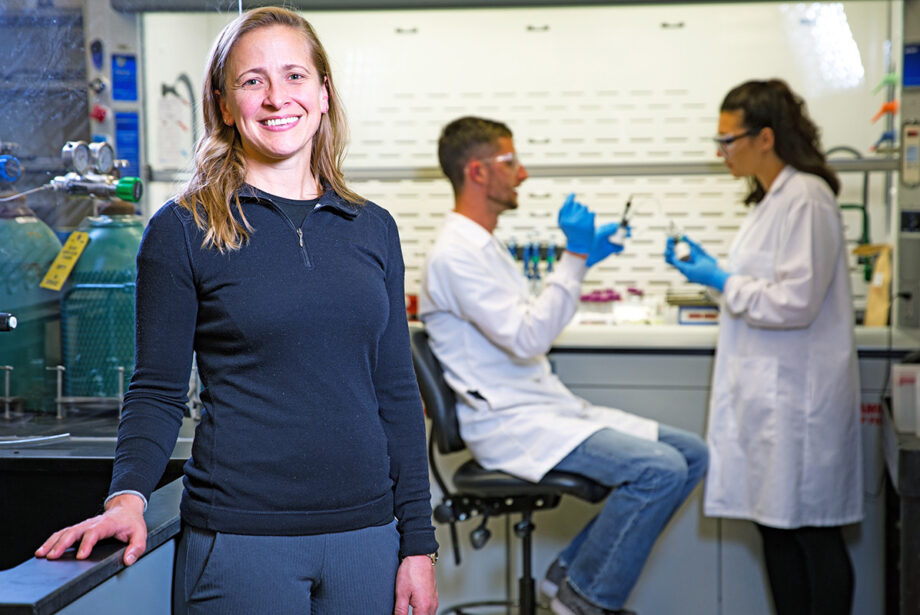 UA Professor Lauren Greenlee has devised a method using a carbon-iron formula to clean up toxic trichloroethylene in groundwater. If tests go well, it could be a moneymaker.