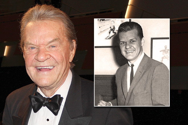 Steve Stephens, shown in 1959 (inset) and 2016.