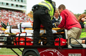 Arkansas Razorbacks running back Rawleigh Williams, who suffered a career-ending neck injury in April 2017, was taken from the field in Fayetteville a year and a half earlier after suffering a herniated disk in his neck during a game against Auburn University.