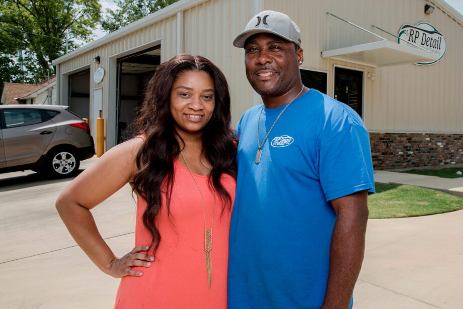 Tineska and Roger Perry own RP Detail in Arkadelphia. The couple shares space in the building for their businesses where Roger owns an auto-detailing business and Tineska, a hair salon.