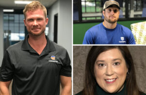 Clockwise from left: Cory Cox, John Davis and Beth Jimmerson of Conway Corp.