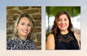 Kellie Wall of the Sherwood Chamber of Commerce and Jennifer Belt of Martinez Belt Consulting