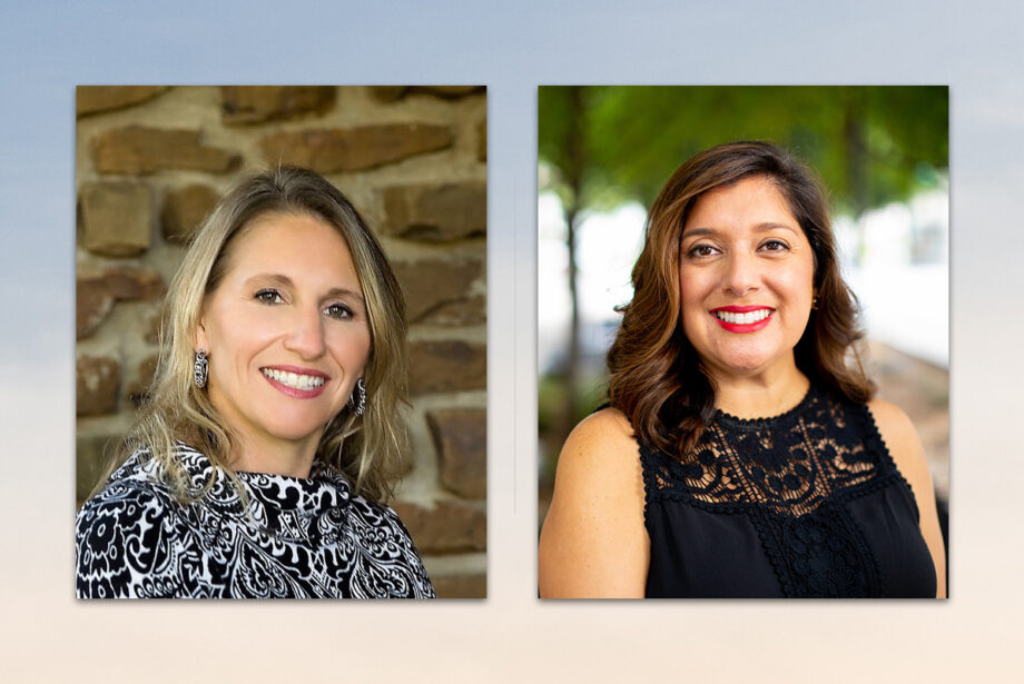 Kellie Wall of the Sherwood Chamber of Commerce and Jennifer Belt of Martinez Belt Consulting