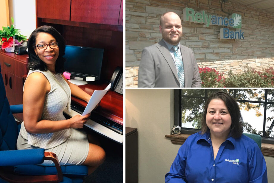 Clockwise from left: LaTasha McNeely Randle, Bryan Castleberry and Jennifer Milroy of Relyance Bank