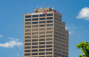 Simmons Bank, whose name and logo soar above Little Rock atop the city’s highest skyscraper, reaped about three-quarters of Arkansas’ bank deposit growth from June 30, 2017, to the end of June this year, according to the Federal Deposit Insurance Corp’s annual summary of deposits. The bank is based in Pine Bluff.