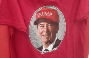 A t-shirt on display in the Arkansas Republican Party booth at the Arkansas State Fair