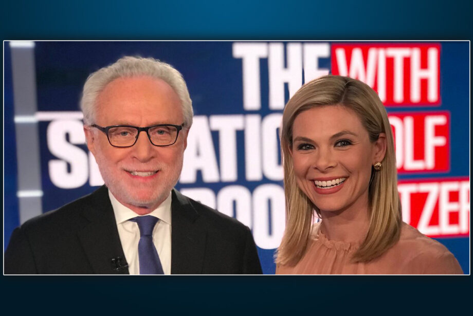 Wolf Blitzer with Jessica Dean, who joined CNN two weeks ago.