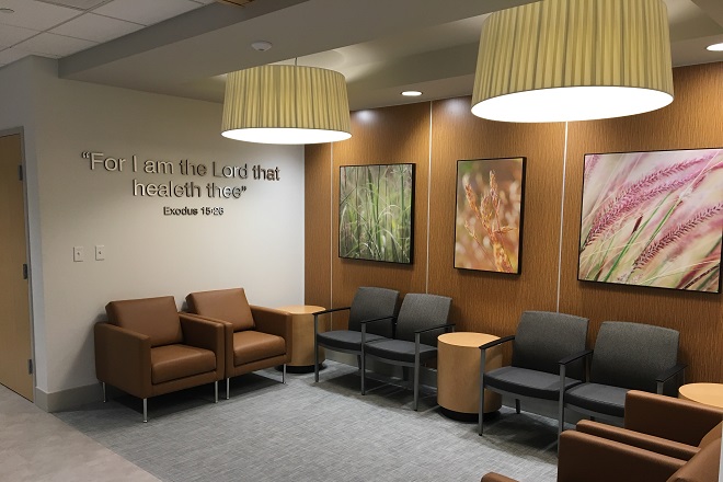 The Baptist Memorial Hospital-Crittenden Cancer Center lobby.