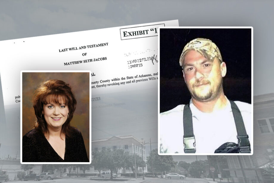 Donna Herring admitted to creating a will after Matthew Seth Jacobs, who had survived the Deepwater Horizon disaster in April 2010, died in a one-vehicle wreck in January 2015.