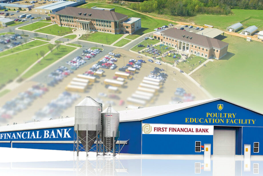 The First Financial Bank Poultry Education Facility, seen here in a rendering by Chore-Time of Milford, Indiana, is set to open at Southern Arkansas University in the fall of 2019.