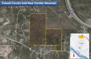 The four parcels Mojuva LLC of Maumelle purchased in northern Pulaski County.&nbsp;