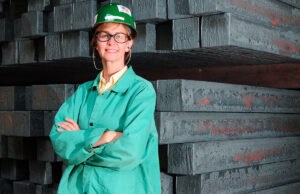 MaryEmily Slate, vice president and general manager of Nucor Steel Arkansas, says the plant is investing almost half a billion dollars into its expansion.