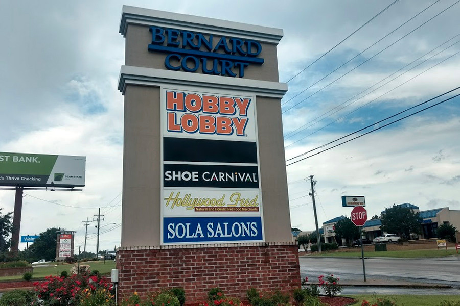 Bernard Court is adjacent to a Walmart Supercenter on East Highland Drive in Jonesboro